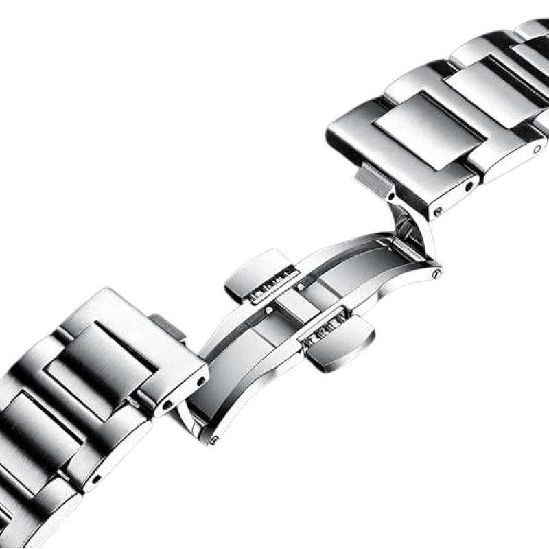 Velmont Watches Men's Silver Case Green Dial Bracelet Watch