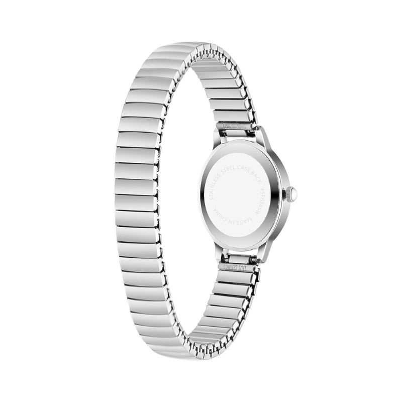 Velmont Watches Women's Oval Case Silver Expansion Band Watch