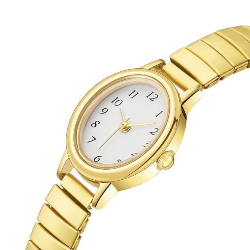 Velmont Watches Women's Oval Case Gold Expansion Band Watch
