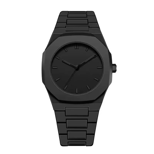 Velmont Watches Men's All-Black Octagon Bezel Bracelet Watch