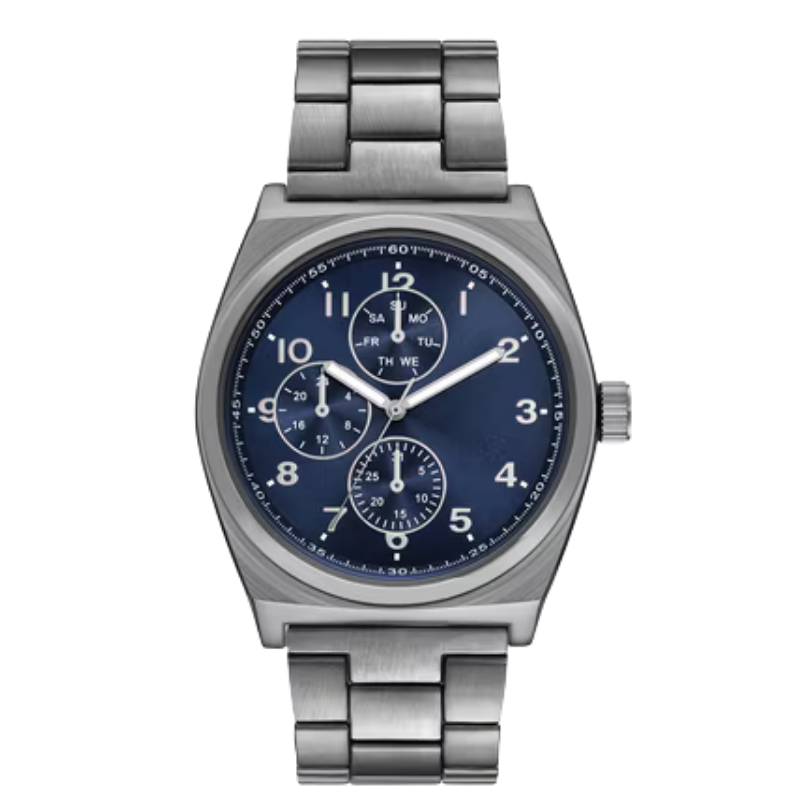 Velmont Watches Men's Alloy Gunmetal 45mm Chronograph-Style Watch