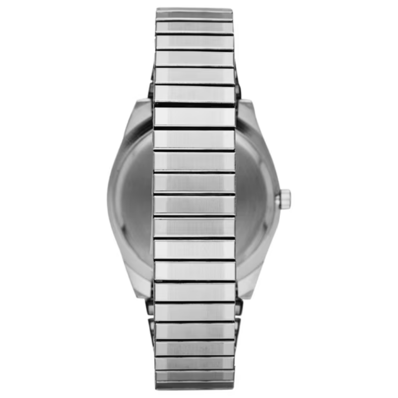 Velmont Watches Men's Silvertone Case White Easy Read Dial Watch