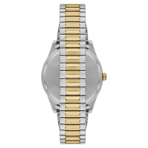 Velmont Watches Men's 2-Tone Silver Gold Blue Easy Read Dial Watch