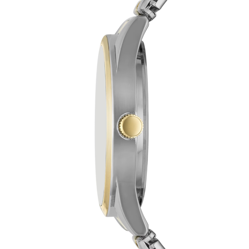 Velmont Watches Men's 2-Tone Silver Gold Blue Easy Read Dial Watch