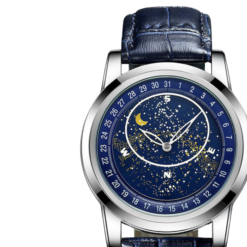 Velmont Watches Starry Night Compass Dial Leather Watch