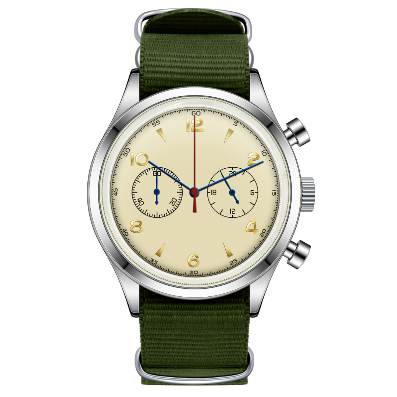 Velmont Watches Men's Vintage Pilot-Style Chronograph Watch