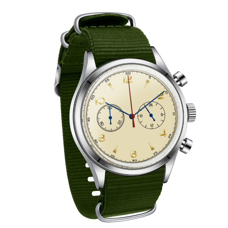 Velmont Watches Men's Vintage Pilot-Style Chronograph Watch