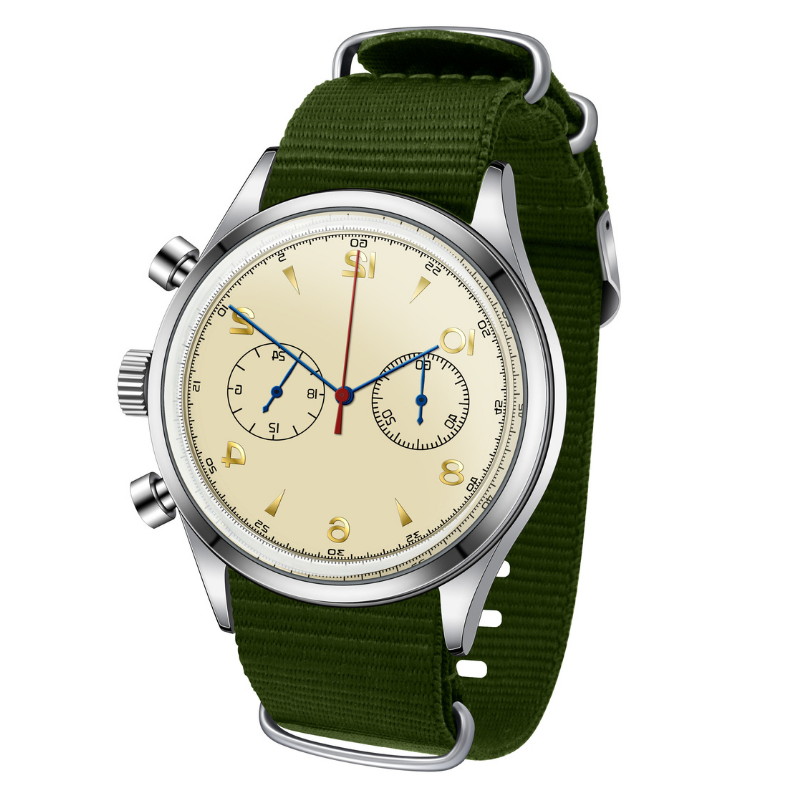 Velmont Watches Men's Vintage Pilot-Style Chronograph Watch