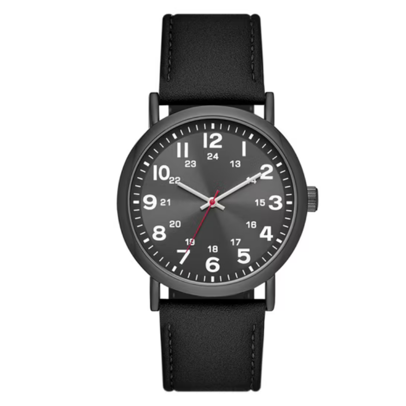 Velmont Watches Men's Gunmetal Easy Read Black Dial Analog Watch