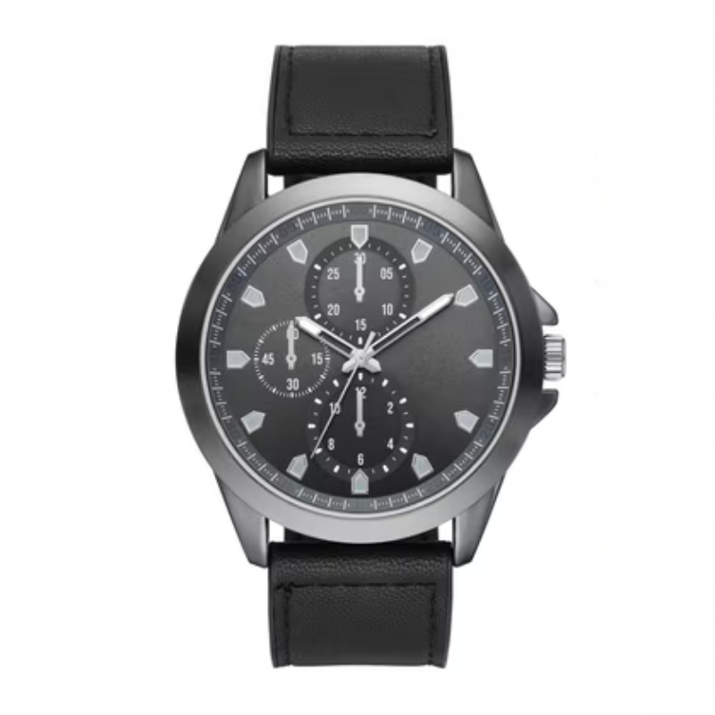 Velmont Watches Men's Gunmetal Case Black Dial Analog Watch