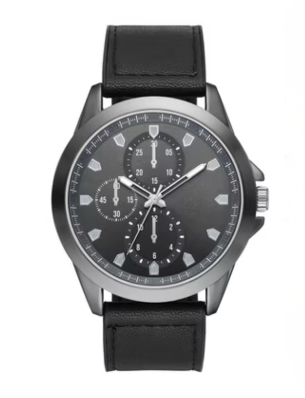 Velmont Watches Men's Gunmetal Case Black Dial Analog Watch