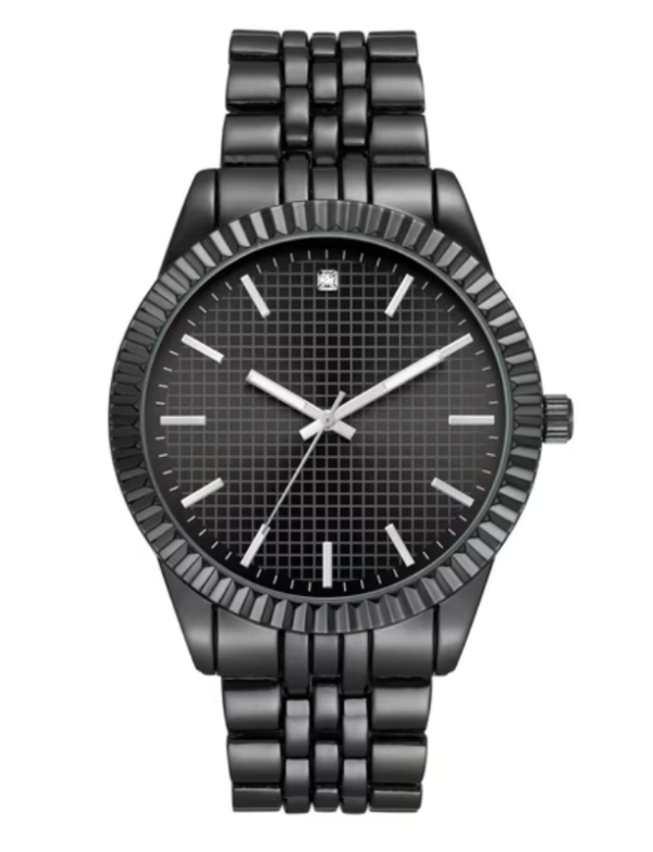 Velmont Watches Men's Gunmetal Case Black Dial Silicone Watch