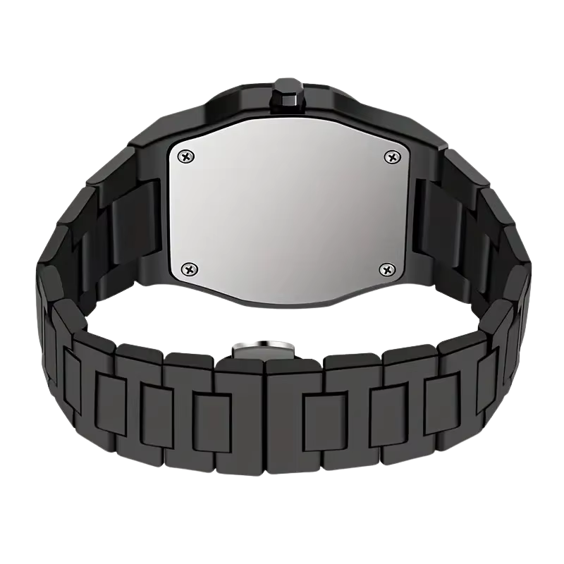 Velmont Watches Men's All-Black Octagon Bezel Bracelet Watch - Image 4